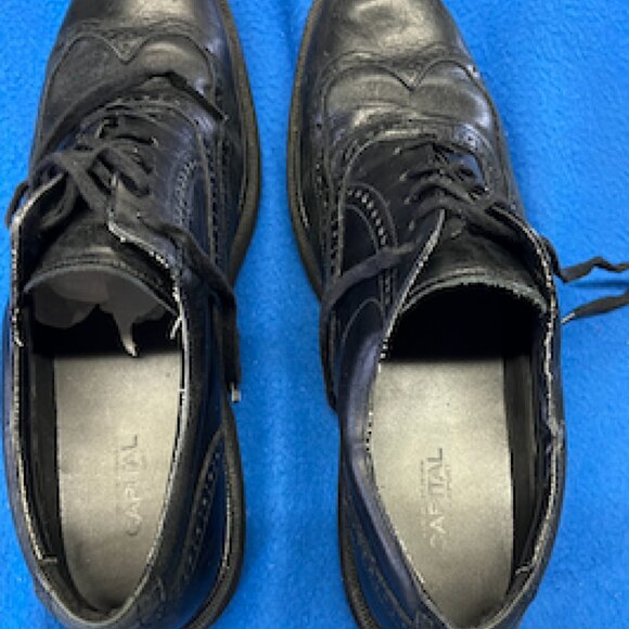 Capital Black WingTip Dress Shoes - Picture 4 of 7